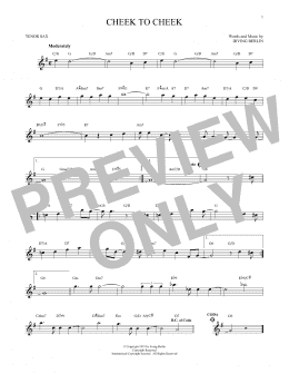 page one of Cheek To Cheek (Tenor Sax Solo)