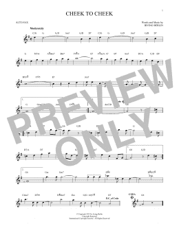 page one of Cheek To Cheek (Alto Sax Solo)