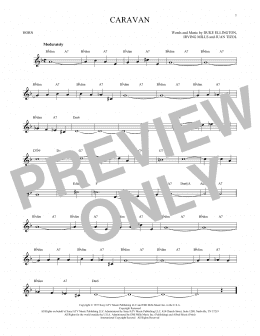 page one of Caravan (French Horn Solo)