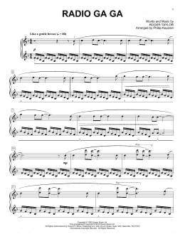 page one of Radio Ga Ga [Classical version] (arr. Phillip Keveren) (Piano Solo)