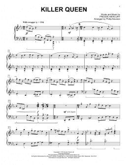 page one of Killer Queen [Classical version] (arr. Phillip Keveren) (Piano Solo)