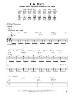 page one of L.A. Girlz (Guitar Lead Sheet)