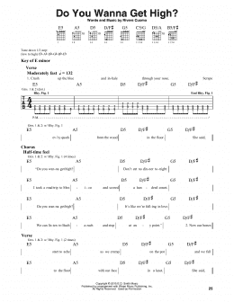 page one of Do You Wanna Get High? (Guitar Lead Sheet)