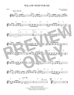 page one of Willow Weep For Me (French Horn Solo)