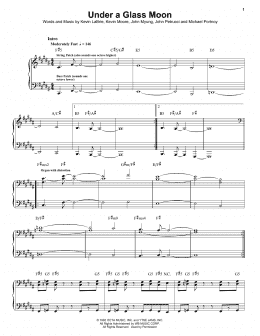 page one of Under A Glass Moon (Piano & Vocal)