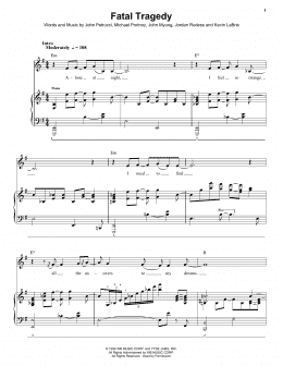 page one of Fatal Tragedy (Piano & Vocal)