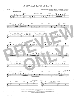 page one of A Sunday Kind Of Love (Flute Solo)