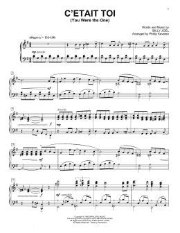 page one of C'etait Toi (You Were The One) [Classical version] (arr. Phillip Keveren) (Piano Solo)