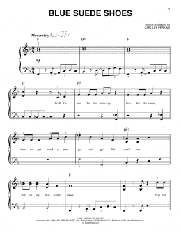 page one of Blue Suede Shoes (Very Easy Piano)
