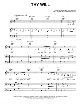 page one of Thy Will (Piano, Vocal & Guitar Chords (Right-Hand Melody))