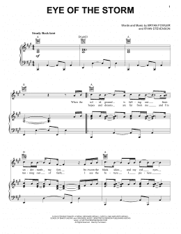 page one of Eye Of The Storm (Piano, Vocal & Guitar Chords (Right-Hand Melody))