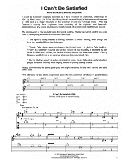 page one of I Can't Be Satisfied (Guitar Tab)