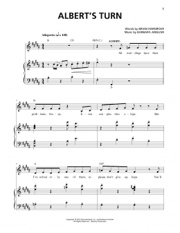 page one of Albert's Turn (Piano & Vocal)