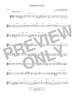 page one of Manhattan (French Horn Solo)