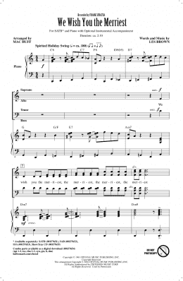 page one of We Wish You The Merriest (SATB Choir)