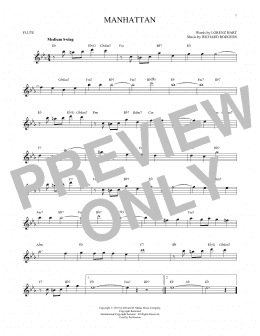 page one of Manhattan (Flute Solo)