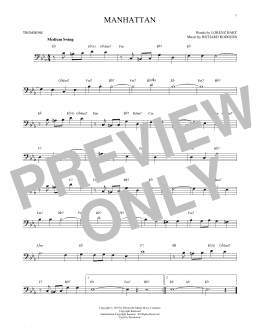 page one of Manhattan (Trombone Solo)