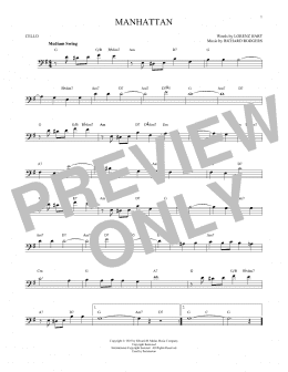 page one of Manhattan (Cello Solo)