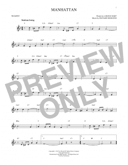page one of Manhattan (Trumpet Solo)