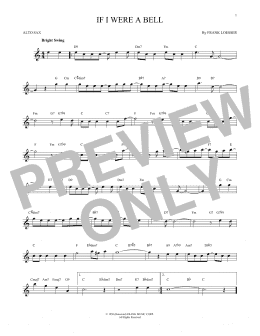 page one of If I Were A Bell (Alto Sax Solo)
