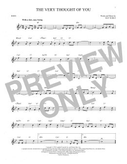 page one of The Very Thought Of You (French Horn Solo)