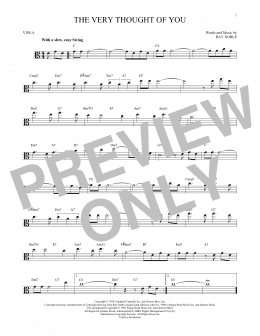 page one of The Very Thought Of You (Viola Solo)