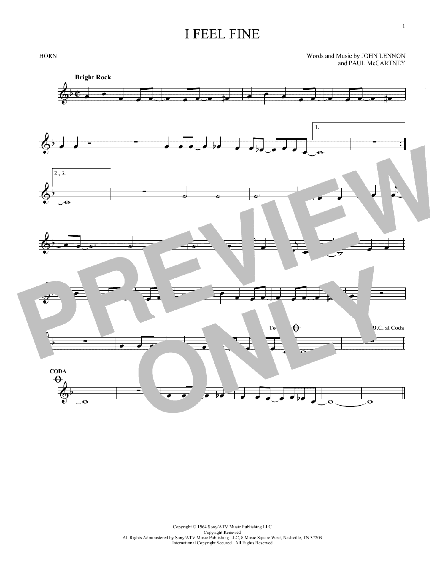 I Feel Fine (French Horn Solo)