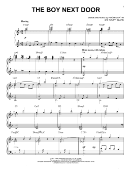 page one of The Boy Next Door [Jazz version] (arr. Brent Edstrom) (Piano Solo)