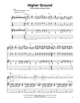 page one of Higher Ground (Guitar Tab)