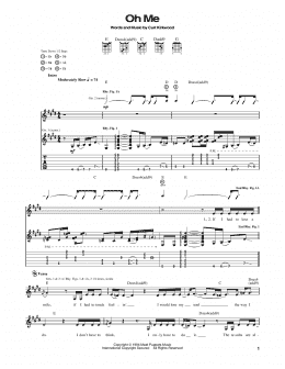 page one of Oh Me (Guitar Tab)