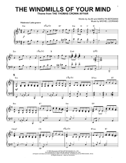 page one of The Windmills Of Your Mind [Jazz version] (arr. Brent Edstrom) (Piano Solo)
