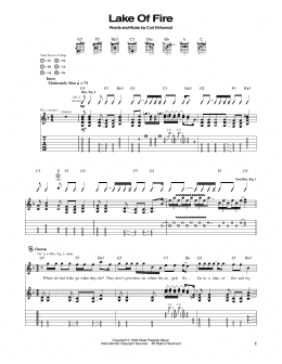 page one of Lake Of Fire (Guitar Tab)