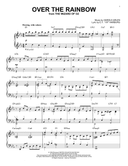 page one of Over The Rainbow [Jazz version] (arr. Brent Edstrom) (Piano Solo)