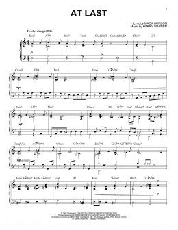 page one of At Last [Jazz version] (arr. Brent Edstrom) (Piano Solo)
