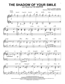 page one of The Shadow Of Your Smile [Jazz version] (arr. Brent Edstrom) (Piano Solo)