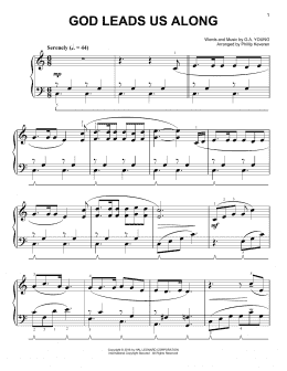 page one of God Leads Us Along [Classical version] (arr. Phillip Keveren) (Easy Piano)