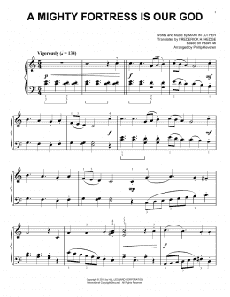 page one of A Mighty Fortress Is Our God [Classical version] (arr. Phillip Keveren) (Easy Piano)