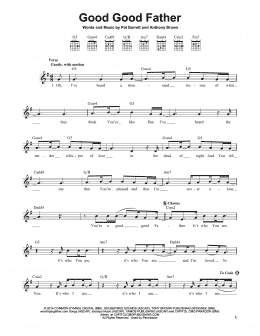 page one of Good Good Father (Easy Guitar)