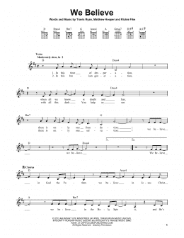 page one of We Believe (Easy Guitar)