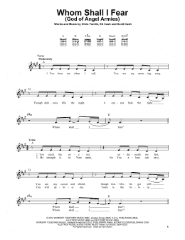 page one of Whom Shall I Fear (God Of Angel Armies) (Easy Guitar)