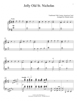 page one of Jolly Old St. Nicholas (Educational Piano)