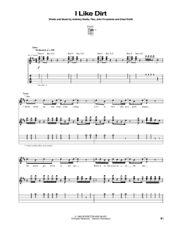 page one of I Like Dirt (Guitar Tab)