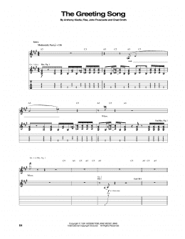 page one of The Greeting Song (Guitar Tab)