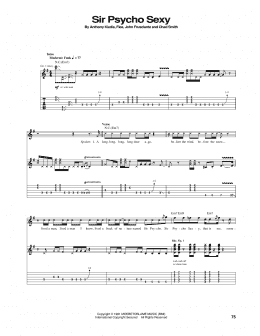 page one of Sir Psycho Sexy (Guitar Tab)