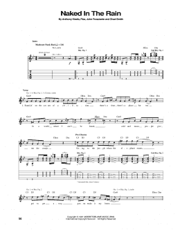 page one of Naked In The Rain (Guitar Tab)