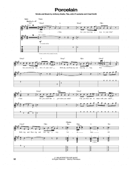 page one of Porcelain (Guitar Tab)