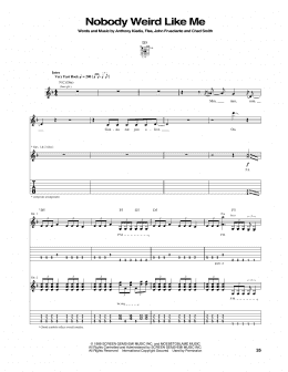 page one of Nobody Weird Like Me (Guitar Tab)