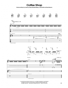 page one of Coffee Shop (Guitar Tab)