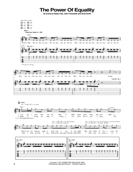 page one of The Power Of Equality (Guitar Tab)