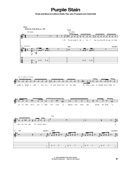 page one of Purple Stain (Guitar Tab)